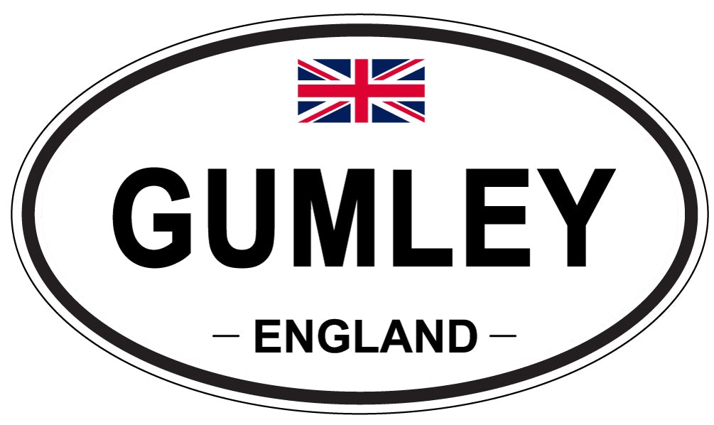 GUMLEY, ENGLAND - Oval Sticker