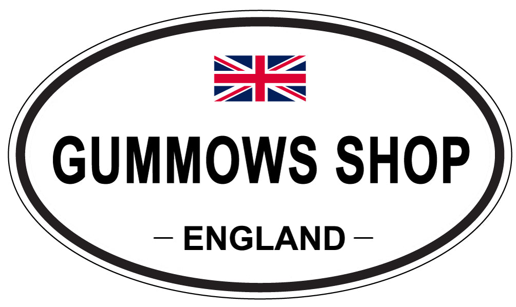 GUMMOWS SHOP, ENGLAND - Oval Sticker