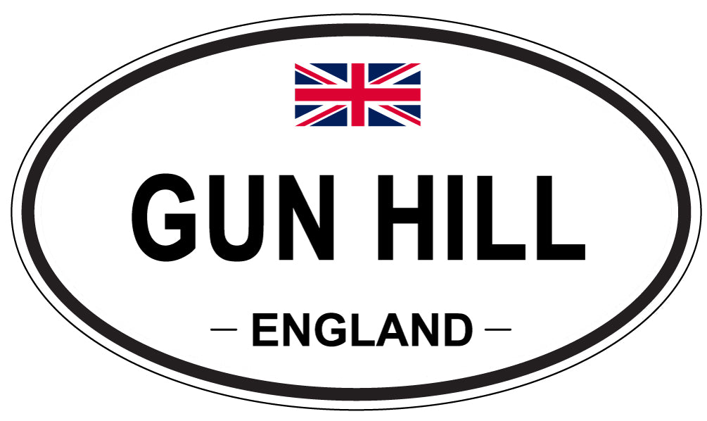 GUN HILL, ENGLAND - Oval Sticker