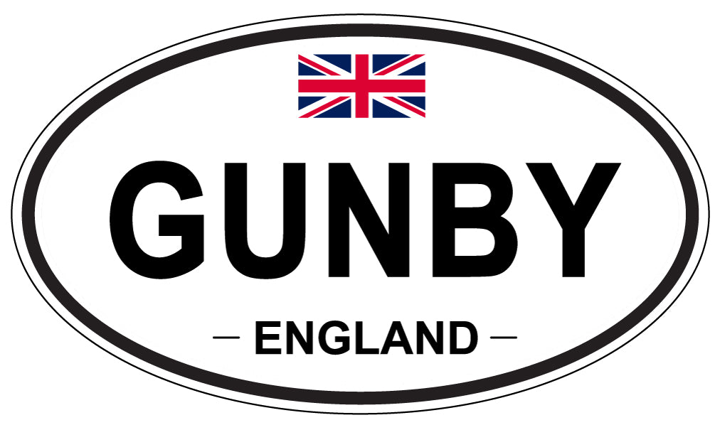 GUNBY, England - Oval Magnet