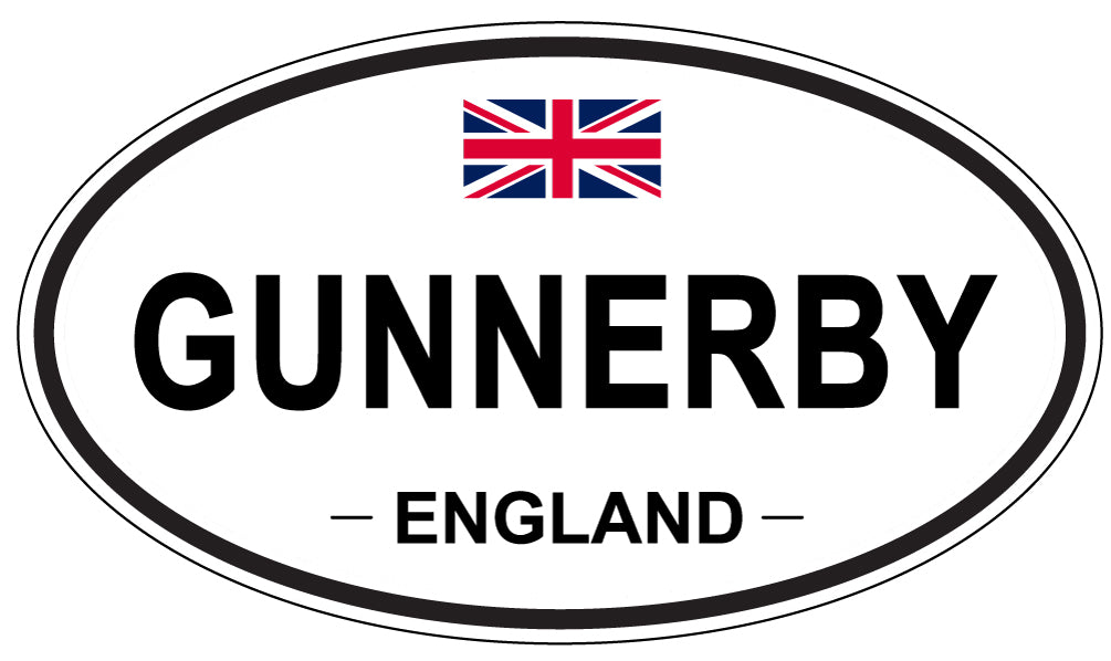 GUNNERBY, England - Oval Magnet