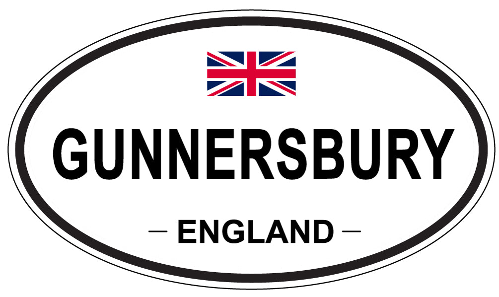 GUNNERSBURY, ENGLAND - Oval Sticker