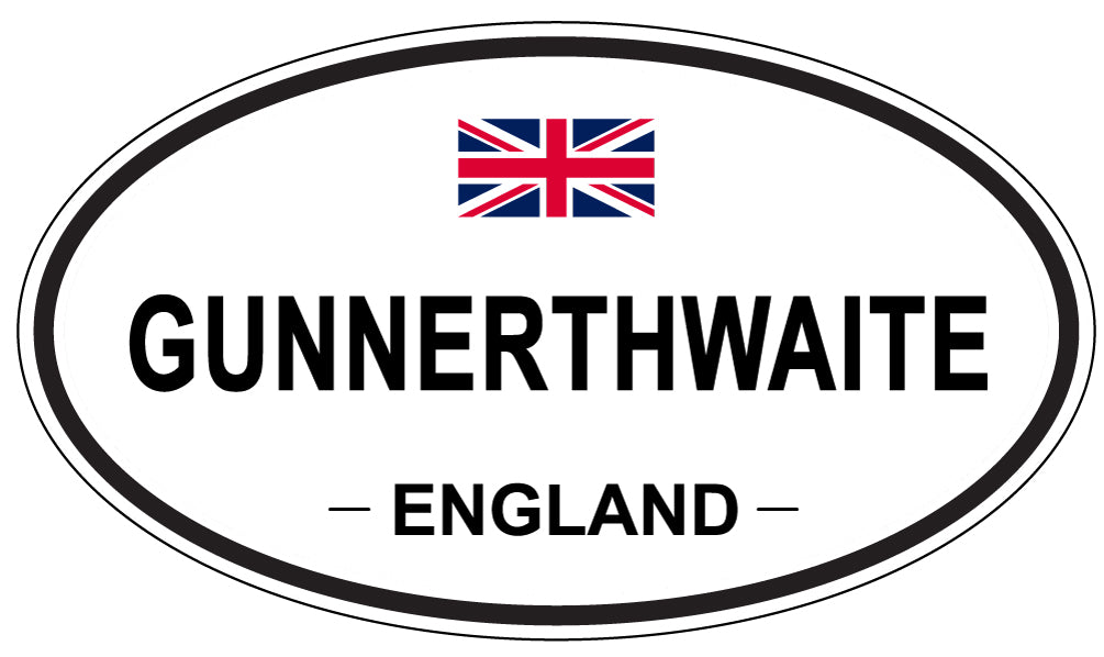 GUNNERTHWAITE, ENGLAND - Oval Sticker