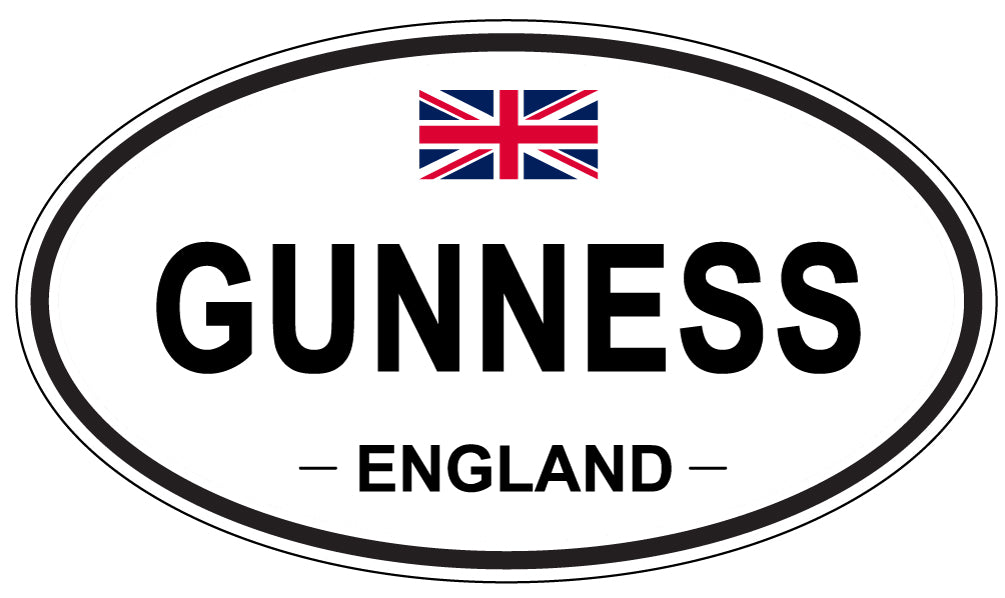 GUNNESS, ENGLAND - Oval Sticker
