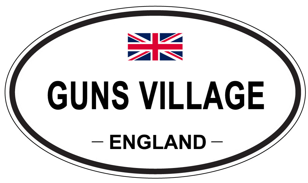 GUNS VILLAGE, England - Oval Magnet
