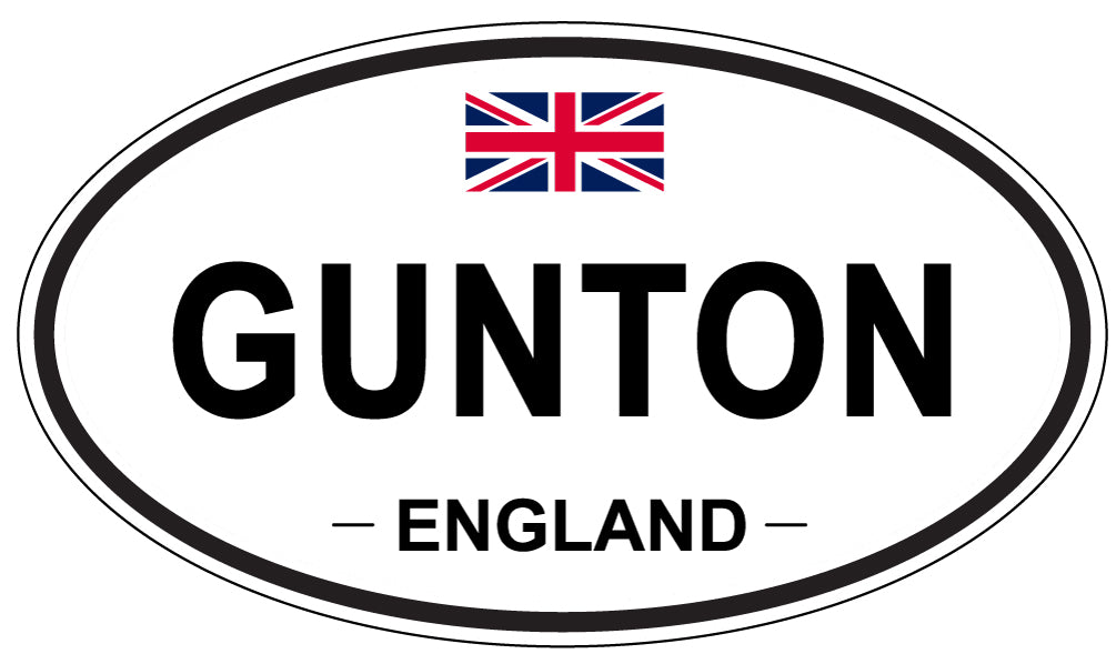 GUNTON, ENGLAND - Oval Sticker