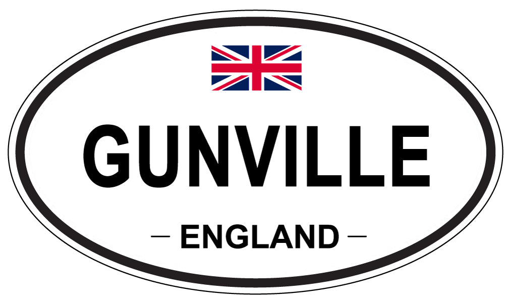 GUNVILLE, England - Oval Magnet