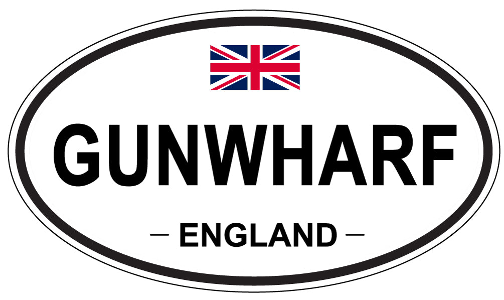 GUNWHARF, ENGLAND - Oval Sticker