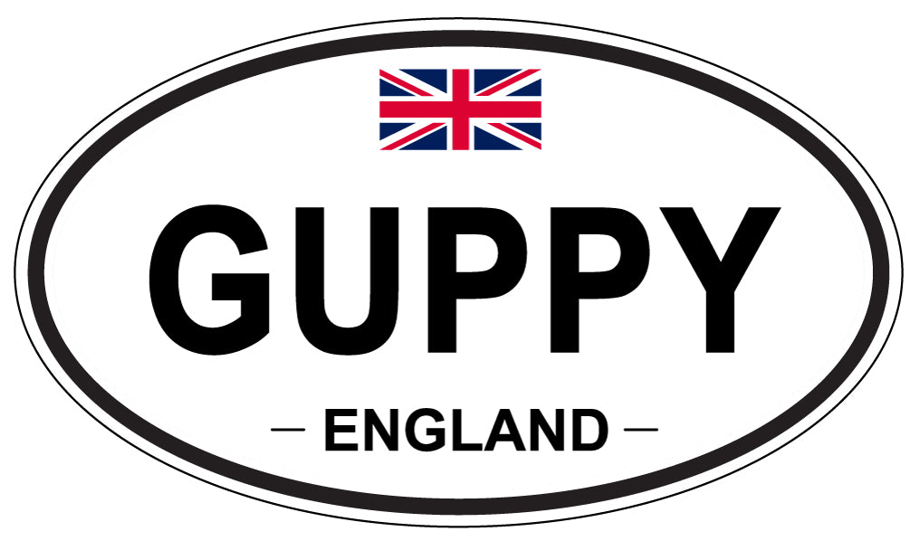 GUPPY, England - Oval Magnet