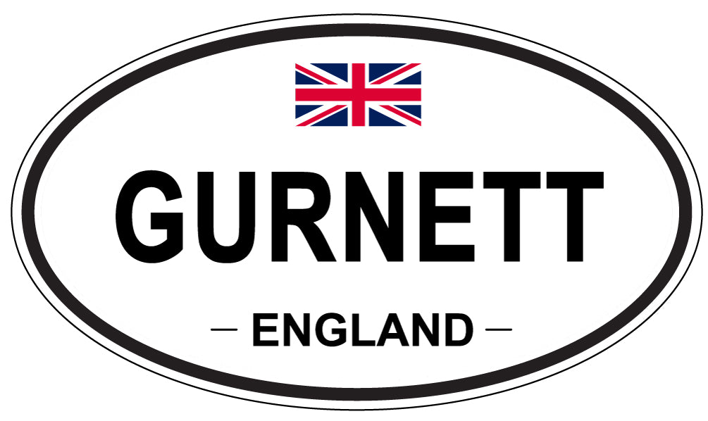 GURNETT, ENGLAND - Oval Sticker
