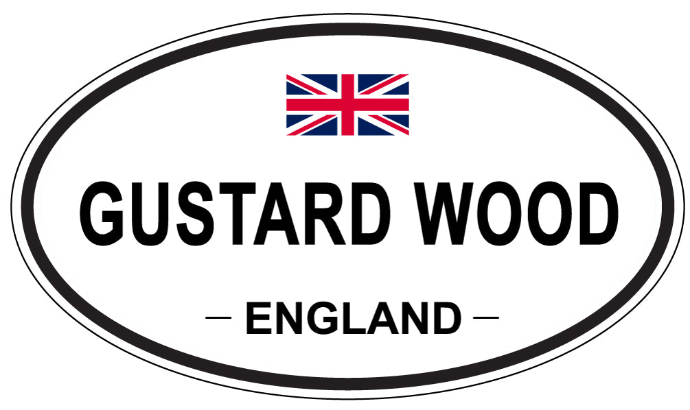 GUSTARD WOOD, ENGLAND - Oval Sticker