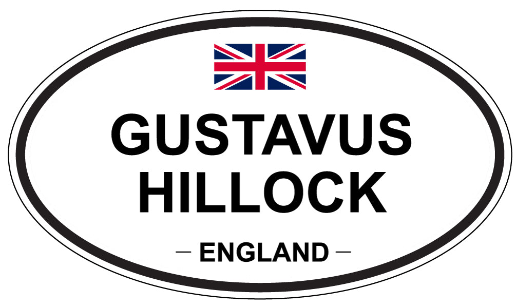 GUSTAVUS HILLOCK, ENGLAND - Oval Sticker