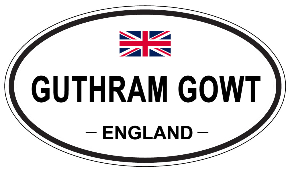 GUTHRAM GOWT, ENGLAND - Oval Sticker