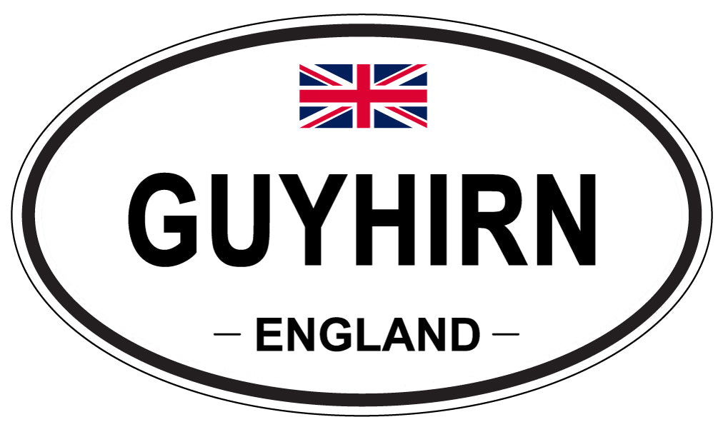 GUYHIRN, ENGLAND - Oval Sticker