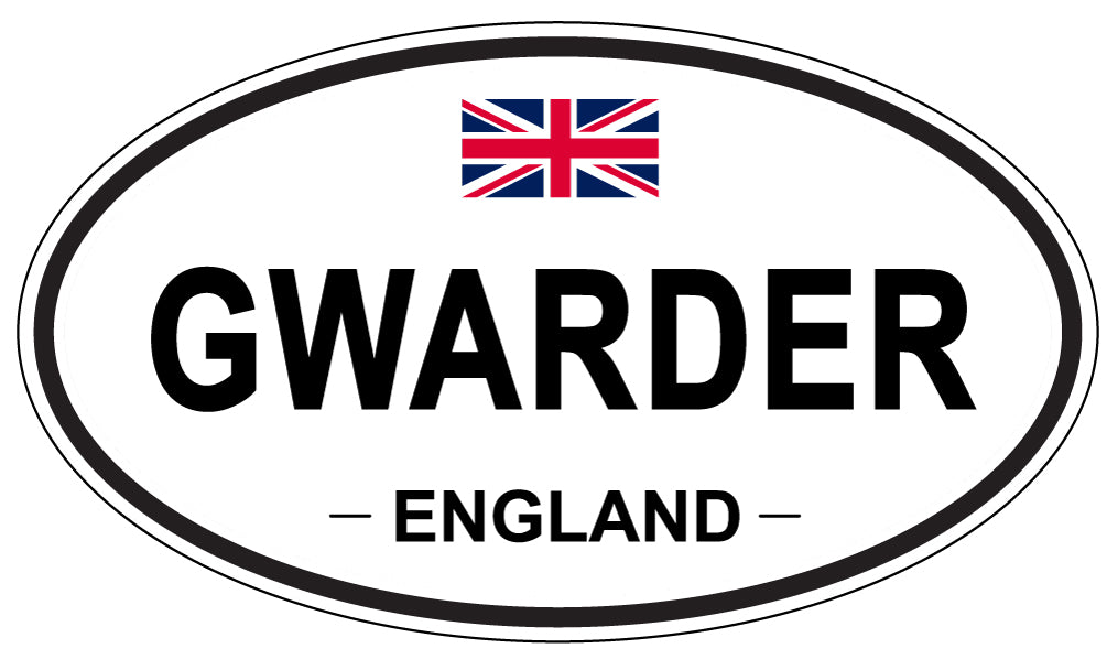 GWARDER, England - Oval Magnet