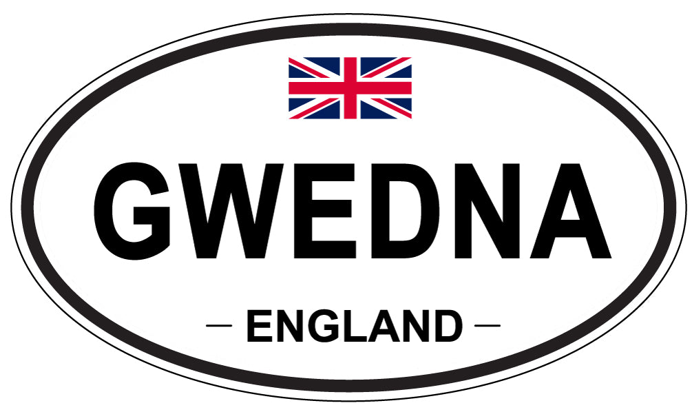 GWEDNA, England - Oval Magnet