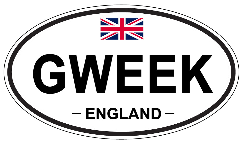 GWEEK, ENGLAND - Oval Sticker