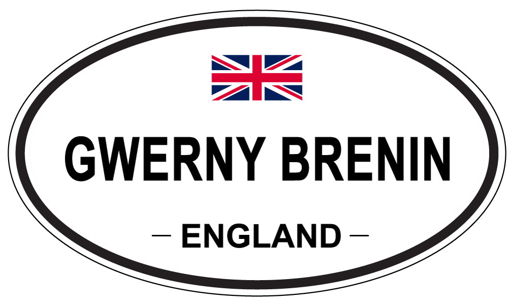 GWERNY BRENIN, ENGLAND - Oval Sticker