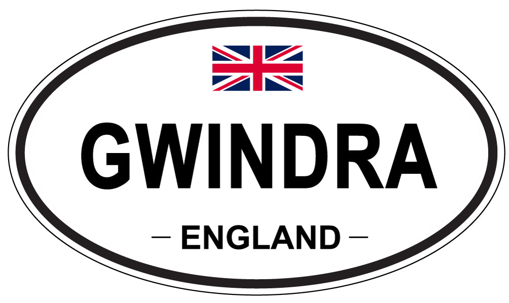 GWINDRA, ENGLAND - Oval Sticker