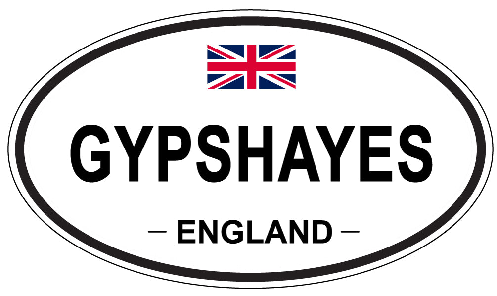 GYPSHAYES, ENGLAND - Oval Sticker