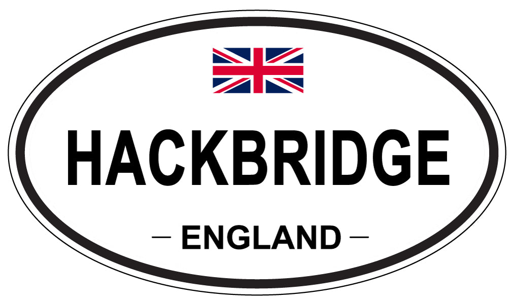 HACKBRIDGE, ENGLAND - Oval Sticker