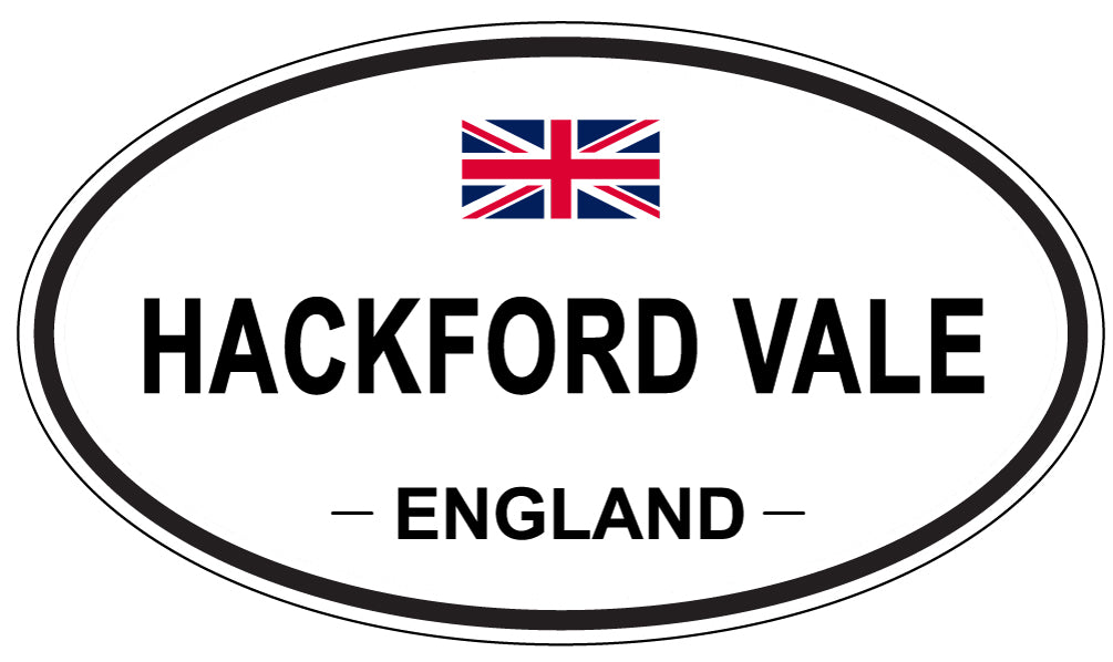 HACKFORD VALE, ENGLAND - Oval Sticker