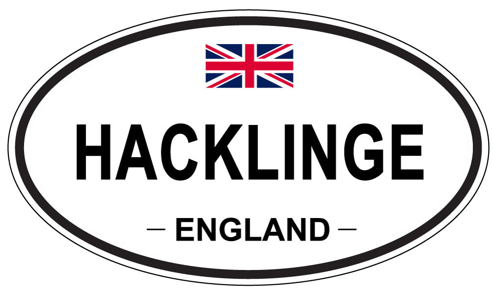 HACKLINGE, ENGLAND - Oval Sticker