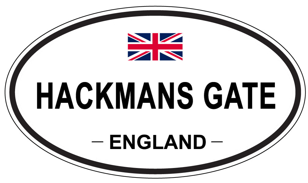 HACKMANS GATE, ENGLAND - Oval Sticker