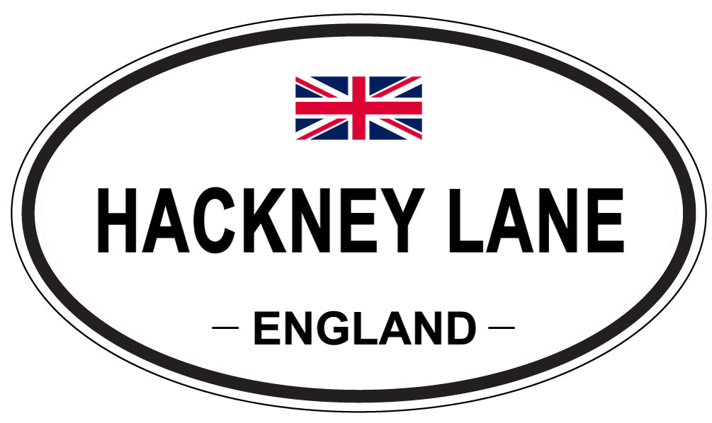 HACKNEY LANE, ENGLAND - Oval Sticker
