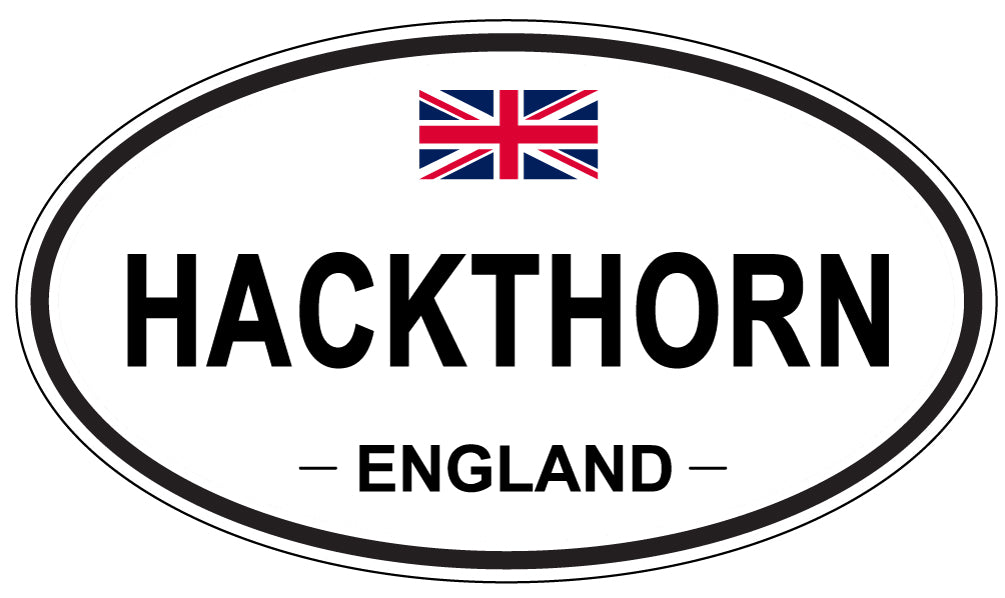 HACKTHORN, ENGLAND - Oval Sticker