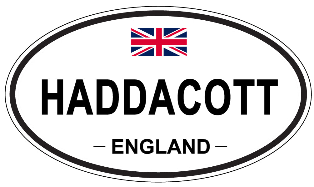 HADDACOTT, ENGLAND - Oval Sticker