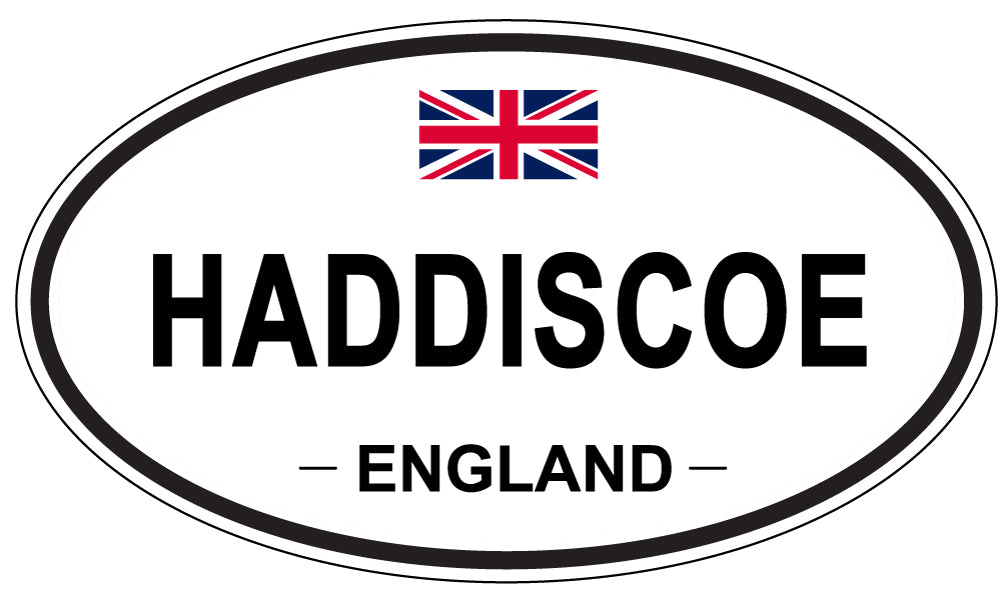 HADDISCOE, ENGLAND - Oval Sticker