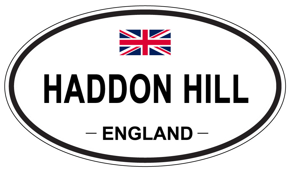 HADDON HILL, ENGLAND - Oval Sticker