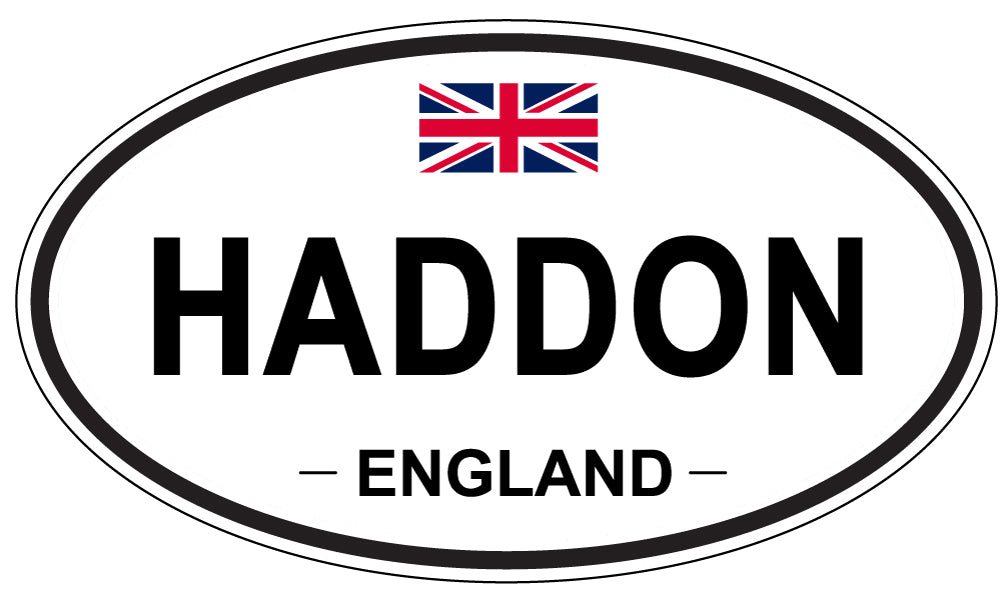 HADDON, ENGLAND - Oval Sticker