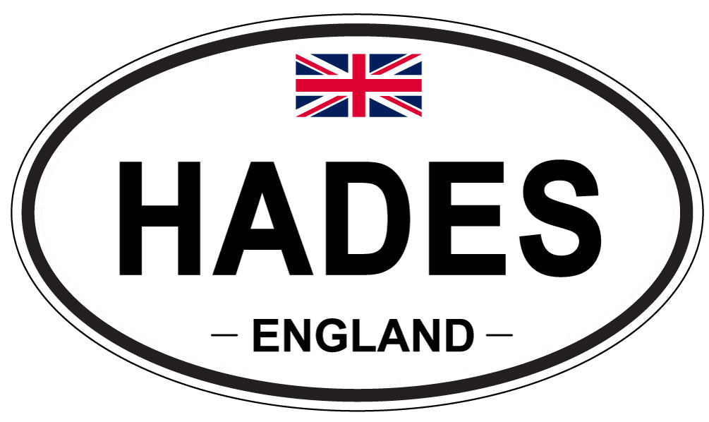 HADES, ENGLAND - Oval Sticker