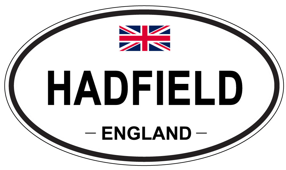 HADFIELD, ENGLAND - Oval Sticker