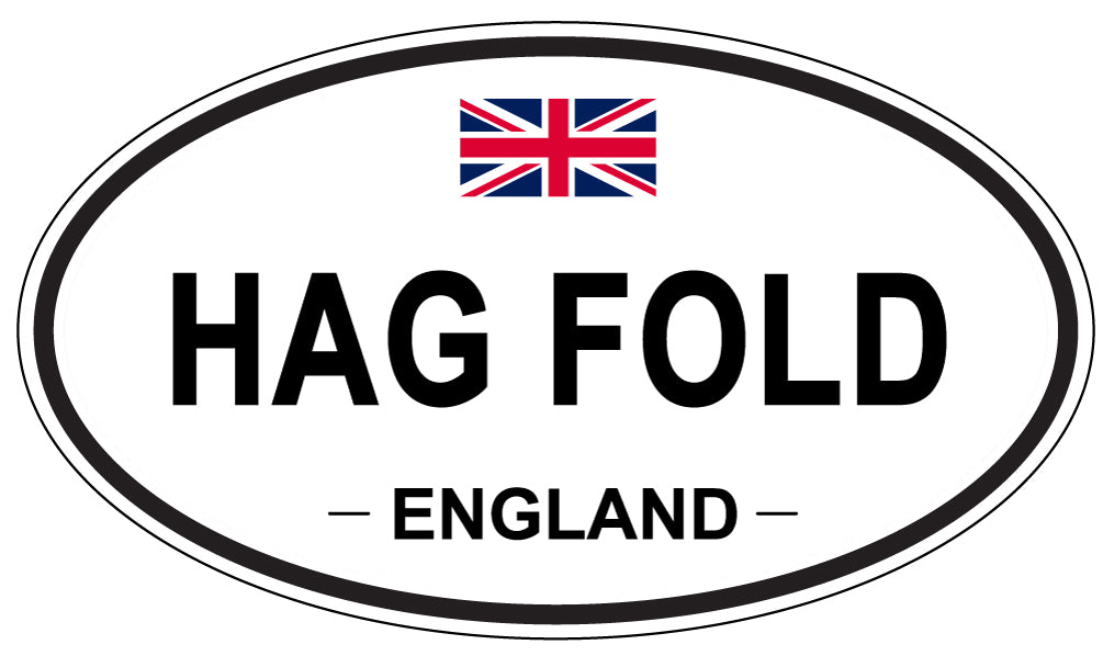 HAG FOLD, ENGLAND - Oval Sticker