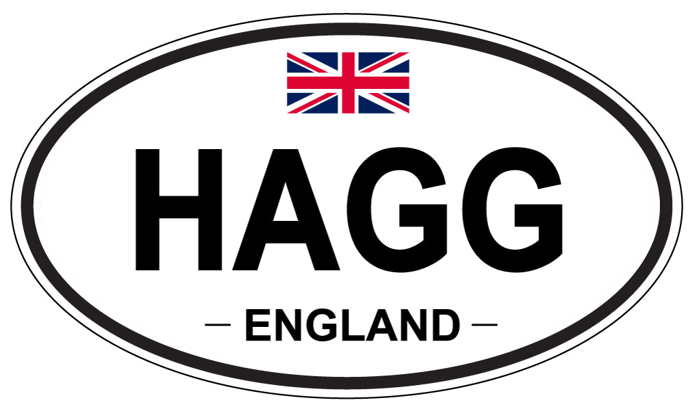 HAGG, England - Oval Magnet