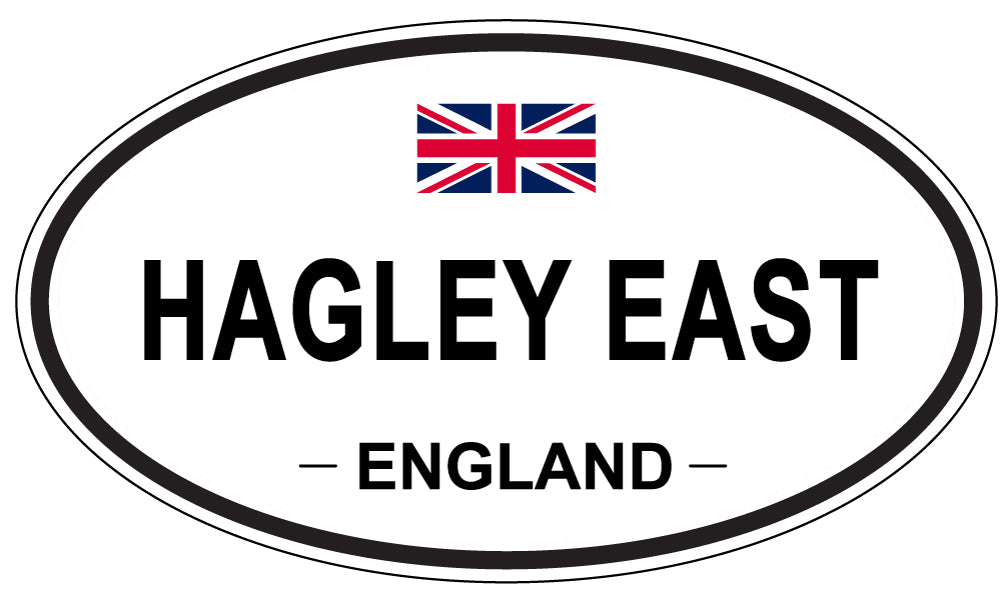 HAGLEY EAST, ENGLAND - Oval Sticker