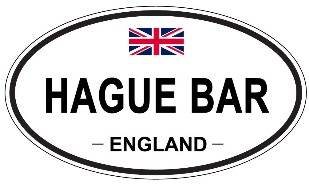 HAGUE BAR, ENGLAND - Oval Sticker