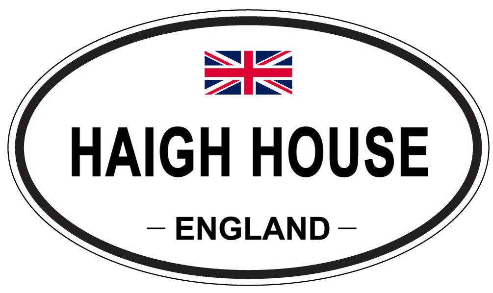 HAIGH HOUSE, ENGLAND - Oval Sticker