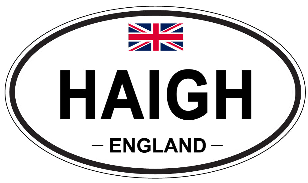 HAIGH, ENGLAND - Oval Sticker