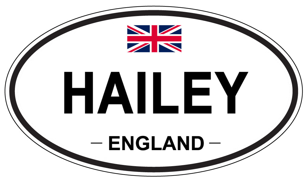 HAILEY, ENGLAND - Oval Sticker