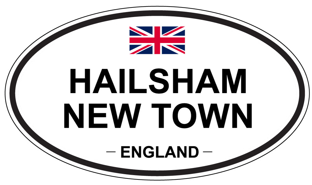 HAILSHAM NEW TOWN, ENGLAND - Oval Sticker