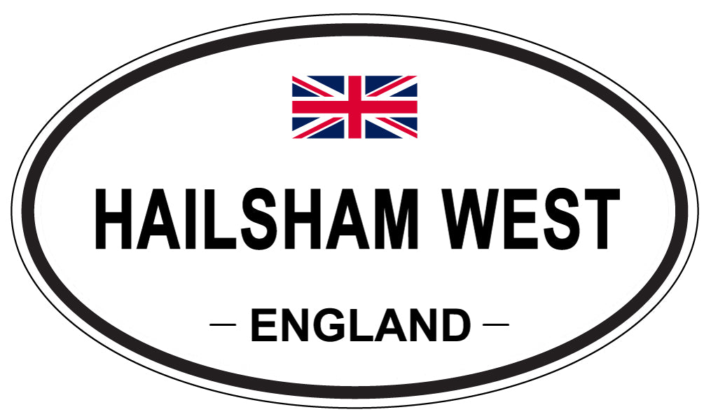 HAILSHAM WEST, ENGLAND - Oval Sticker