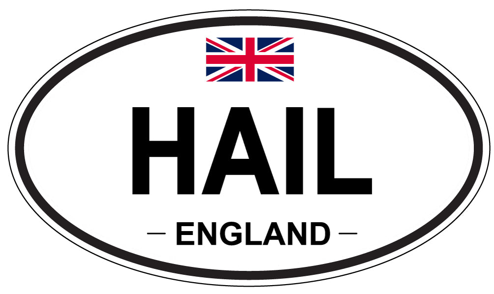 HAIL, England - Oval Magnet