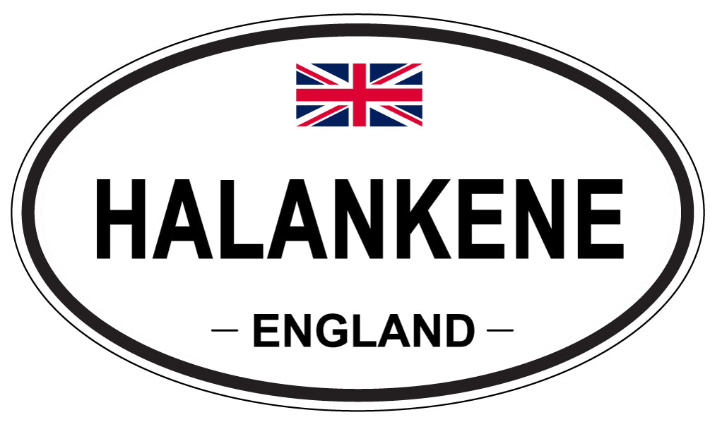 HALANKENE, ENGLAND - Oval Sticker