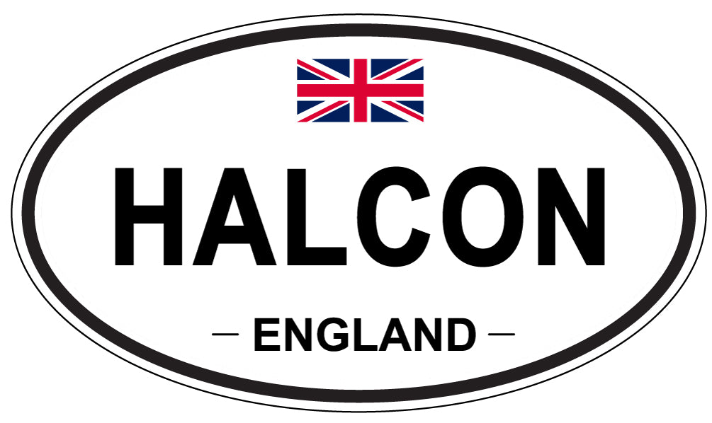 HALCON, ENGLAND - Oval Sticker