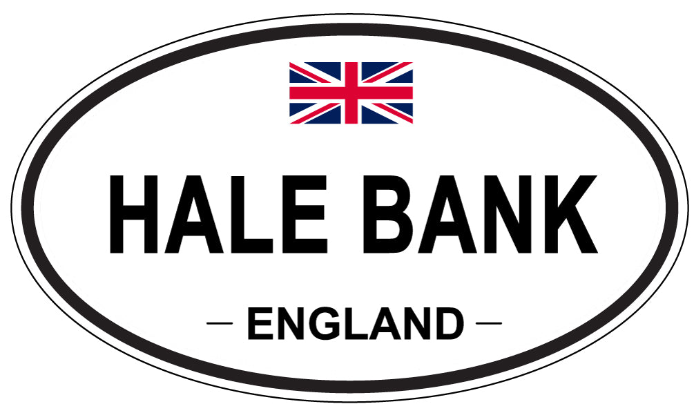 HALE BANK, ENGLAND - Oval Sticker