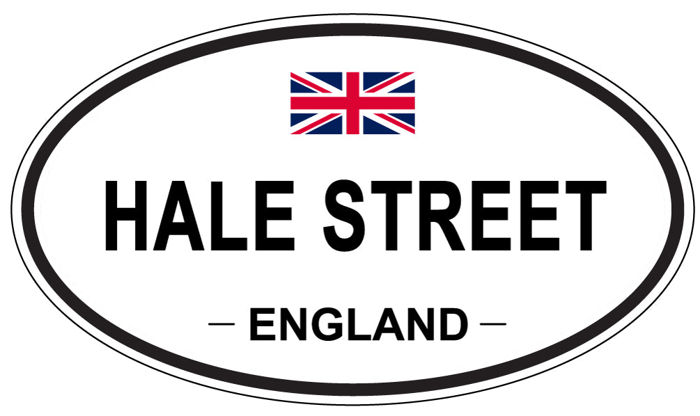 HALE STREET, ENGLAND - Oval Sticker